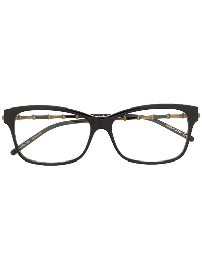 Gucci Bamboo Effect Square frame Glasses In ModeSens