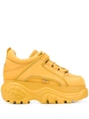 Buffalo Tan 1339 Classic Platform Sneakers In Yellow