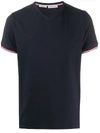 Moncler Stripe Trim T-shirt In Blue