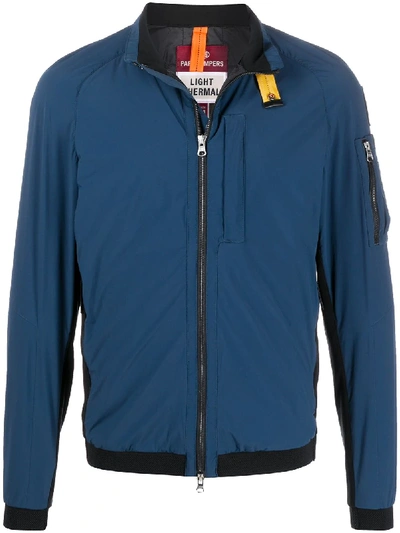 Parajumpers Colour Block High-neck Jacket In Blue