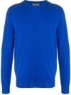 N•peal Cashmere Long Sleeve Jumper In Blue