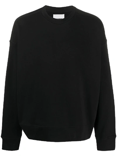 Jil Sander Crew Neck Cotton Sweatshirt In Black