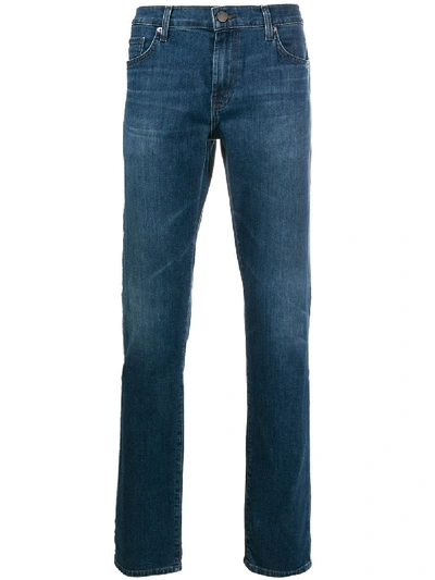 J Brand Straight Leg Jeans In Blue