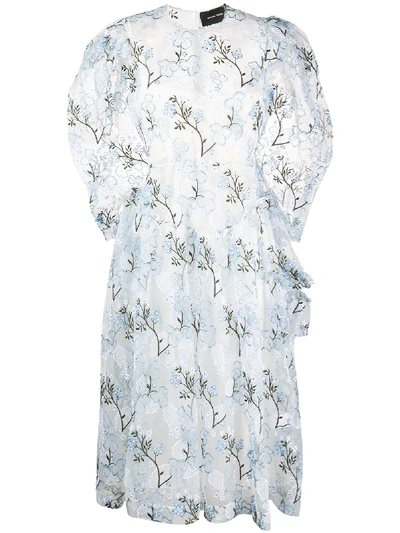 sachin and babi light blue dress White/floral Embroidered Organza Dress for kids main image 0