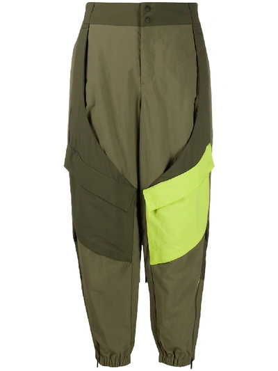 Nike Jordan Nylon Cargo Sweatpants In Medium Olive/ Khaki/ Cyber