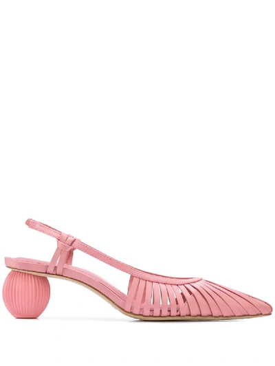 Cult Gaia Alia Slingback Sandals In Pink