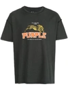 Purple Brand Lion Logo Print T-shirt In Black