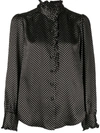 MARC JACOBS POLKA DOT PRINT SILK BLOUSE