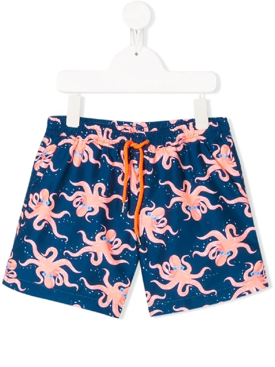 Sunuva Kids' Octopus Swim Shorts In Blue