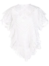 Isabel Marant Zainos Ruffled Crocheted Cotton Blouse In White