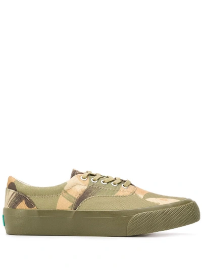 Ymc You Must Create Round Toe Camouflage Pattern Trainers In Green