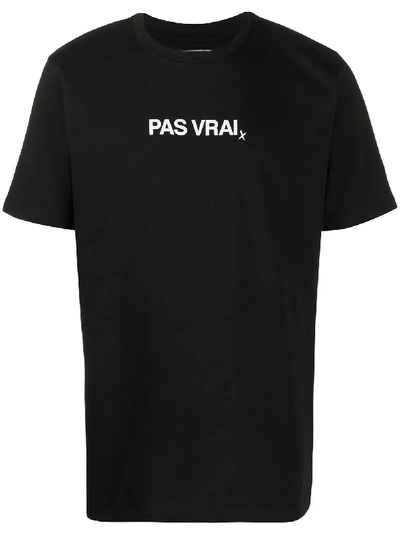 Paura Branded T-shirt In Black