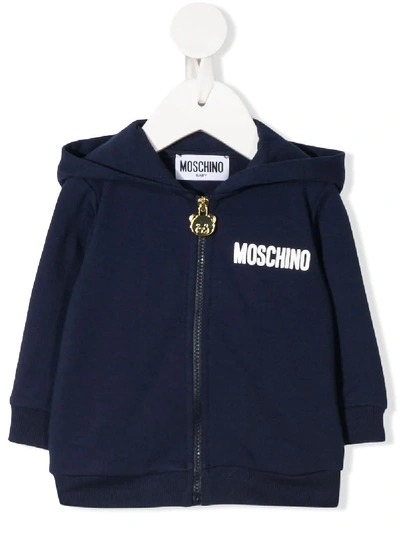 Moschino Babies' Toy Bear Jacket In Blue