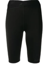 Msgm Logo-waistband Cycling Shorts In Black