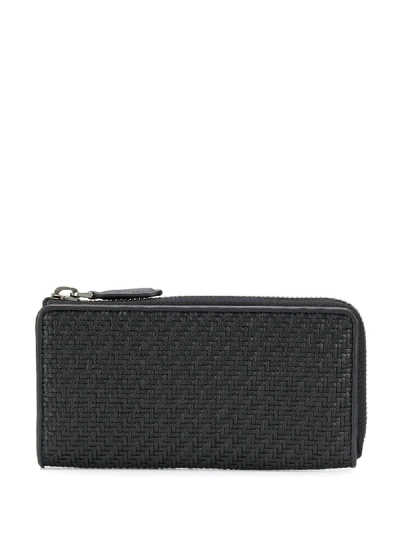 Ermenegildo Zegna Pelletessuta™ Leather Continental Wallet In Black