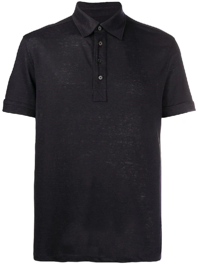 Ermenegildo Zegna Short-sleeved Polo Shirt In Black