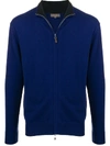 N•peal The Knightsbridge Zip-up Cardigan In Blue