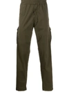 Stone Island Straight Leg Cargo Trousers In Green
