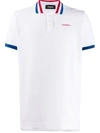 DSQUARED2 STRIPED TRIM POLO SHIRT