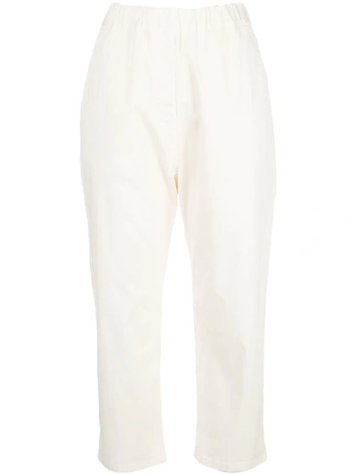 Nili Lotan Elasticated Tapered Trousers In White