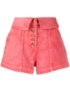 ULLA JOHNSON KASE DENIM SHORTS