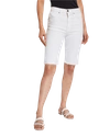 Frame Le Vintage High-rise Stretch Denim Bermuda Shorts In Blanc