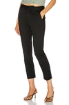 Nili Lotan East Hampton Stretch Cotton Twill Crop Pants In Jet Black
