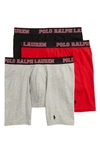 POLO RALPH LAUREN ASSORTED 3-PACK COTTON BLEND BOXER BRIEFS,RMBBP32LY