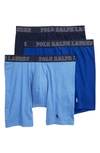 Polo Ralph Lauren Stretch 4d-flex Breathable Mesh Boxer Briefs, Pack Of 3 In Cruise Navy/ Royal/ Bermuda