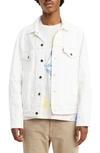 Levi's Levis White Denim Vintage Fit Trucker Jacket In V. White Out