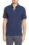Tommy John Comfort Button-down Polo In Dress Blues