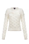 ANDREEVA WHITE SWAN HANDMADE KNIT SWEATER