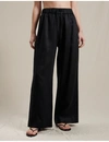 A PART OF THE ART VACANT PANTS LINEN TENCEL BLACK