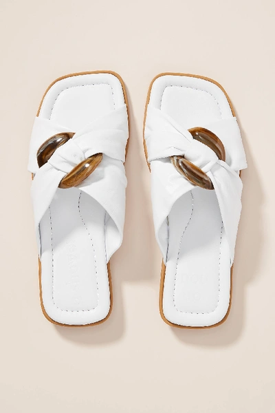 An Hour And A Shower Sunny Slide Sandals In White