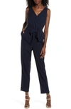 Vero Moda Helen Milo Sleeveless Tie Waist Jumpsuit In Night Sky