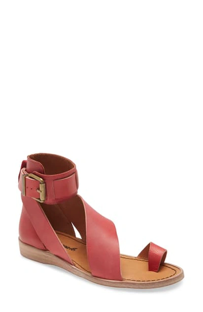 Free People Vale Sandal In Red Leather