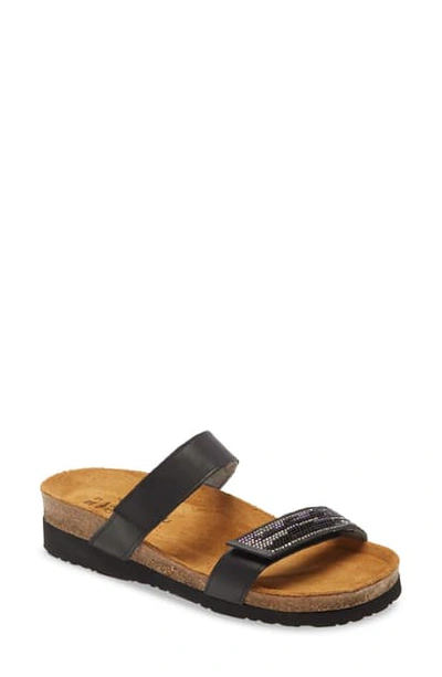 Naot Indiana Sandal In Jet Black Leather