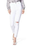 PAIGE SARAH RIPPED HIGH WAIST SLIM JEANS,5673208-7709