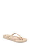 Ipanema Women's Ana Metallic Iii Flip-flops In Brown/ Beige/ Gold