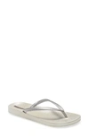 Ipanema Ana Metallic Iv Flip Flop In Silver/ Silver/ Dark Grey