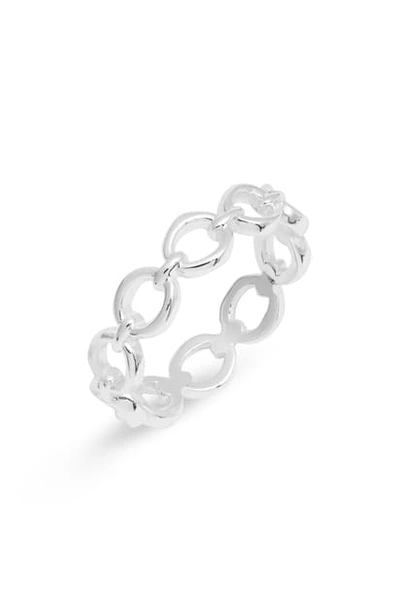 Argento Vivo Chain Link Ring In Silver