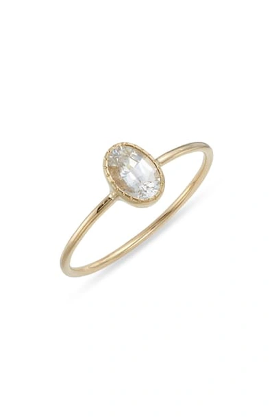 Jennie Kwon Designs White Sapphire Ring In Yellow Gold