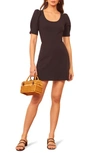 REFORMATION ELISHA PUFF SLEEVE KNIT MINIDRESS,ELISHA