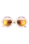 Rad + Refined Bride To Be Round Sunglasses In Pink/ Orange Mirroed