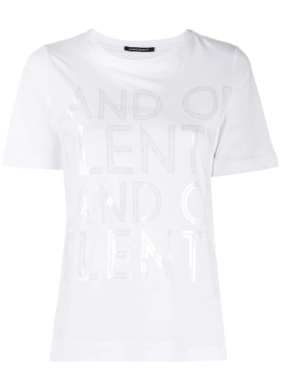 Luisa Cerano Short Sleeve Logo Print T-shirt In White