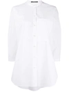 LUISA CERANO CROPPED SLEEVE PATCH POCKET SHIRT