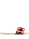 MANEBI TWO-TONE FLAT SANDALS