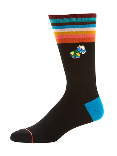 Paul Smith Artist Top Tonal Objects Socks In Blue