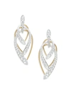 ADRIANA ORSINI DEVONA GOLDPLATED STERLING SILVER & CRYSTAL EARRINGS,0400012445694