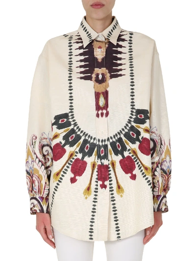Etro Ethnic-motifs Silk And Cotton Blend Shirt In Multicolour
